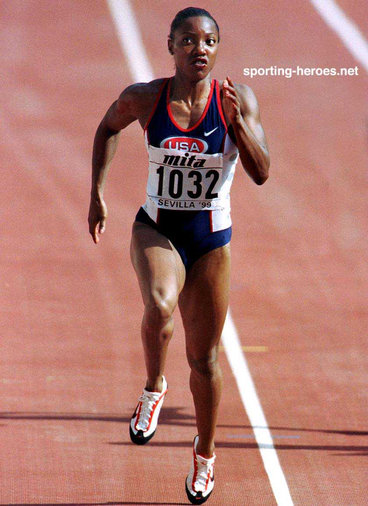 Inger Miller - U.S.A. - 1999 World 200m champion in Spain.
