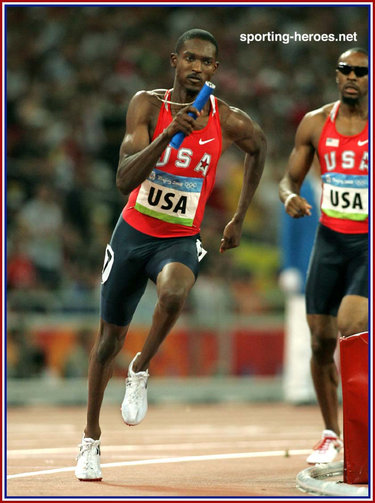 David Neville - U.S.A. - 2008 Olympic Games 400m medals.