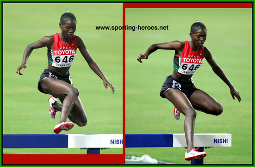 Ruth Bisibori Nyangau - Kenya - 4th in the Steeplechase at the 2007 World Champs.
