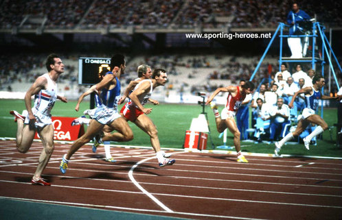 Pier Pavoni - Italy - 100m silver medal  at 1982 European Championships.