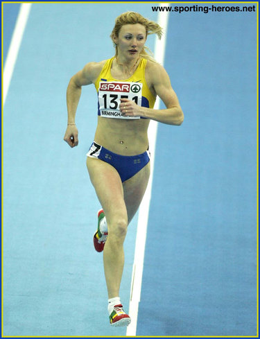 Tetyana Petlyuk - Ukraine - 2007 European Indoor Championships 800m silver medal.