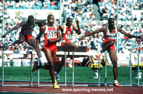 Andre Phillips - U.S.A. - 1988 Olympic 400mh champion in record time.