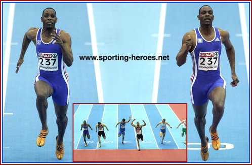 Ronald Pognon - France - 2007 European Indoors Championships 60m bronze medal.