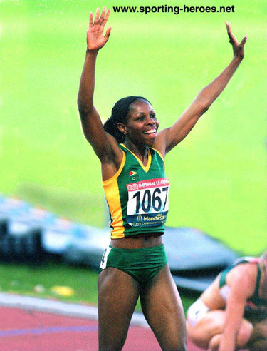Aliann Pompey - Guyana - 400m Gold at 2002 Commonwealth Games.