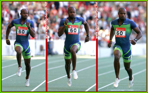 Asafa Powell - Jamaica - 100m & 4x100m Golds at the 2006 Commonwealth Games.