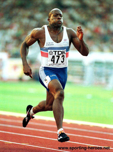 John Regis - Great Britain & N.I. - 200m silver at 1993 World Championships.