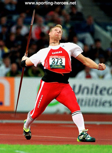 Scott Russell - Canada - Javelin silver medal at 2002 Commonwealth Games.