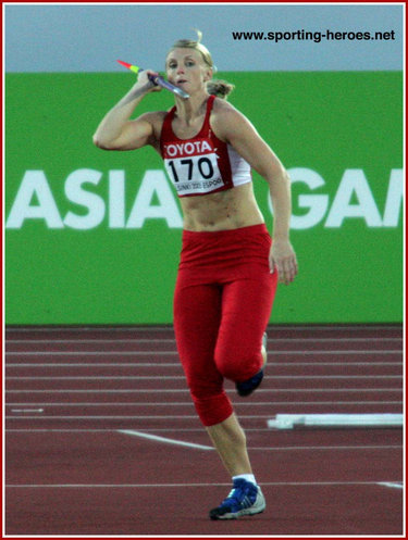 Christina Scherwin - Denmark - 4th. in the Javelin at the 2005 World Championships.
