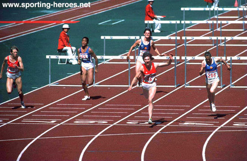 Gloria Siebert - East Germany - Three major 100mh medals between 1987 - 1990