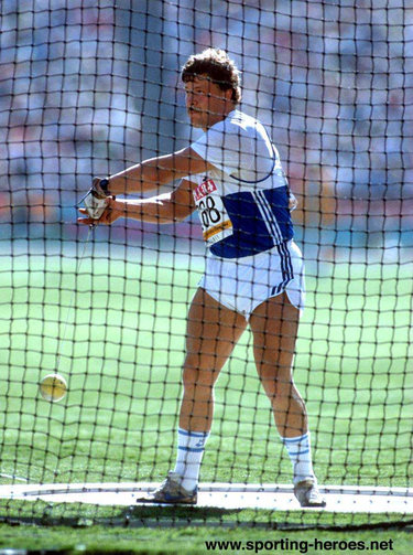 Juha Tiainen - Finland - Hammer gold medal at 1984 Olymic Games.