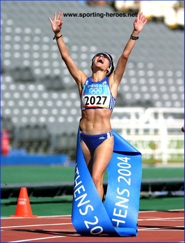 Athanasia Tsoumeleka - Greece - 2004 Olympic Games 20km Walk Champion.