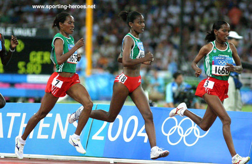 Derartu Tulu - Ethiopia - 2004 Olympic Games 10,000m bronze medal.