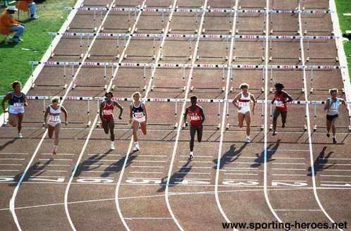 Kim Turner - U.S.A. - 1984 Olympic Games 100m Hurdles bronze medal
