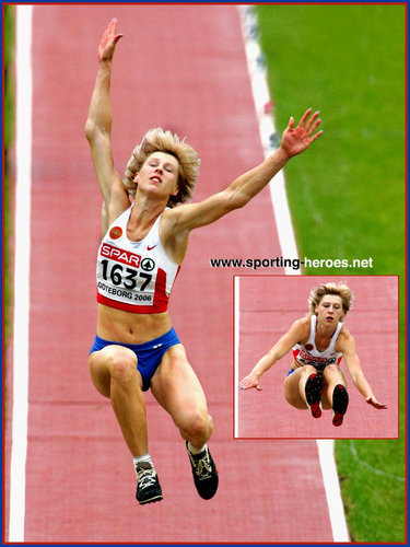 Oksana Udmurtova - Russia - 2006 European Champs Long Jump bronze medal.