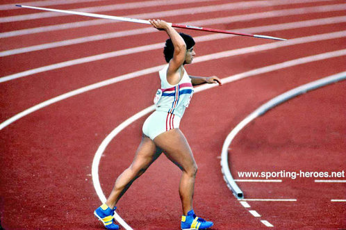 Fatima Whitbread - Great Britain & N.I. - Javelin silver at 1983 World Championships.