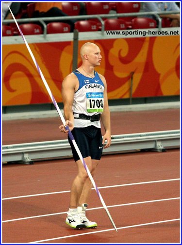 Teemu Wirkkala - Finland - 5th in the Javelin at the 2008 Olympic Games.