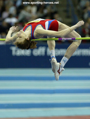 Yelena Yelesina - Russia - 2003 World Indoors High Jump silver medal.
