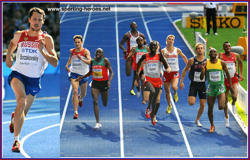 Yuriy Borzakovskiy - Russia - 4th in the 800m at the 2009 World Championships.