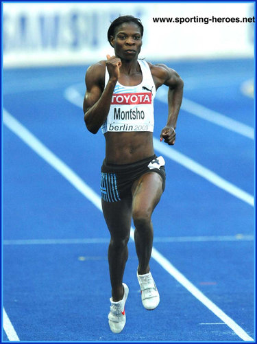 Amantle Montsho - Botswana - 400m finalist at 2008 Olympics & 2009 Worlds (result)