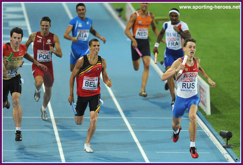 Vladimir Krasnov - Russia - 2010 European Championships 4x400m gold medal.