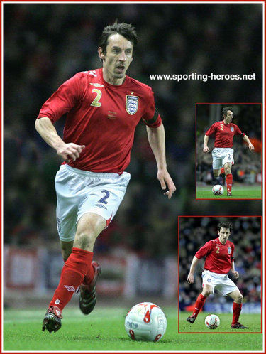 Gary Neville - England - English International Caps.