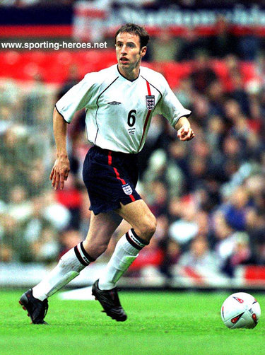 Gareth Southgate - England - English International Caps.