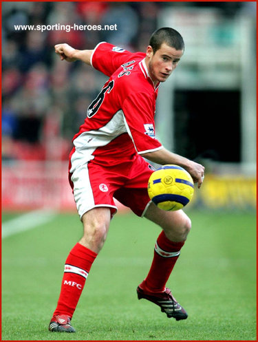 Matthew Bates - Middlesbrough FC - League Appearances
