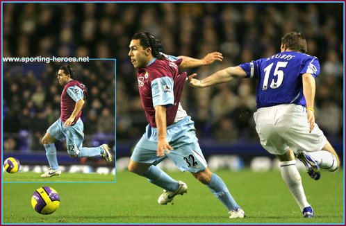 Carlos Tevez - West Ham United - Premiership Appearances