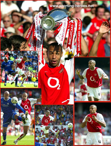 Thierry Henry - Arsenal FC - Premiership Appearances 2003/04 (Arsenal's unbeaten season)