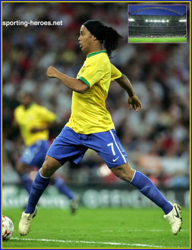Ronaldinho - Brazil - Inglaterra 1 Brasil 1 (1 Junho 2007, Wembley)