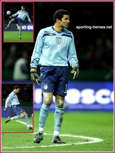 David James - England - International Caps for England.