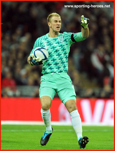 Joe Hart - England - International Football Caps.