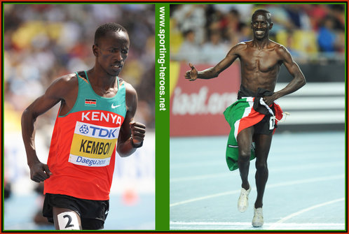 Ezekiel Kemboi - Kenya - Second World 3000m Steeplechase victory for Kemboi.