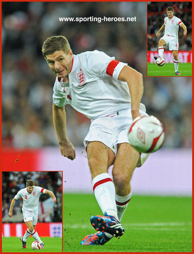 Steven Gerrard - England - International football caps for England.