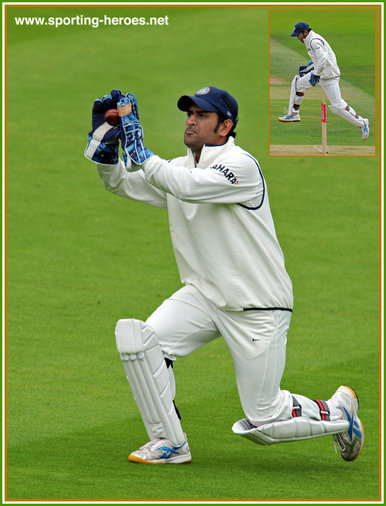 M S DHONI - India - Test Record v West Indies