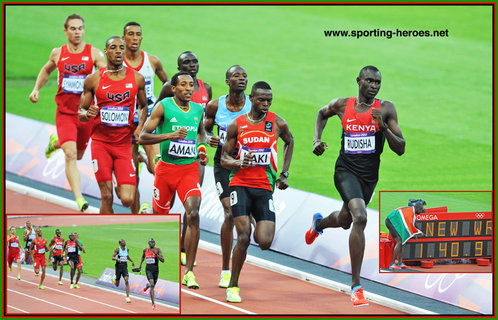 David Rudisha - Kenya - 2012 Olympics 800m Champion with new World Record.