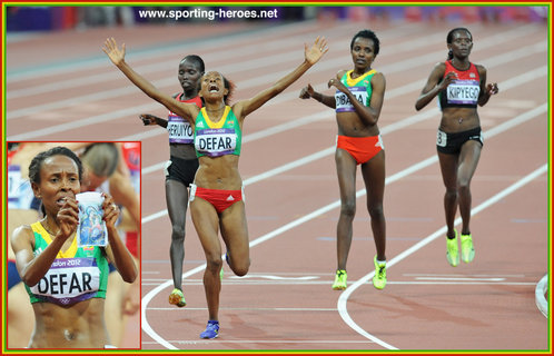 Meseret Defar - Ethiopia - 2012 Olympics 5,000m Gold.