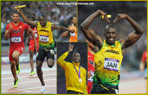 Usain Bolt - Jamaica - Third Gold at 2012 Olympics with 4x100m World Record.
