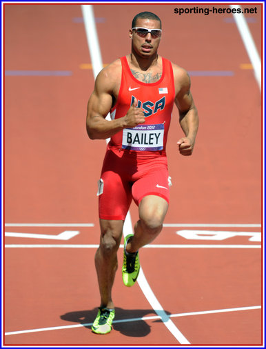 Ryan BAILEY - U.S.A. - 2012 Olympics 5th 100m.