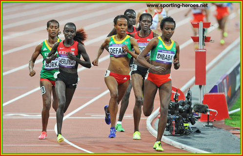 Tirunesh Dibaba - Ethiopia - 2012 Olympic Games. Gold 10,000m & Bronze 5,000m.