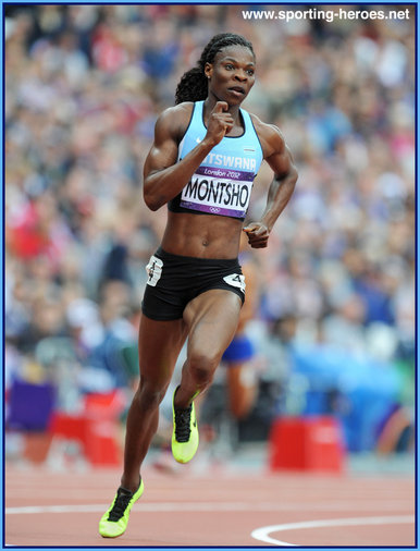Amantle Montsho - Botswana - Fourth place at 2012 Olympics for World Champion.