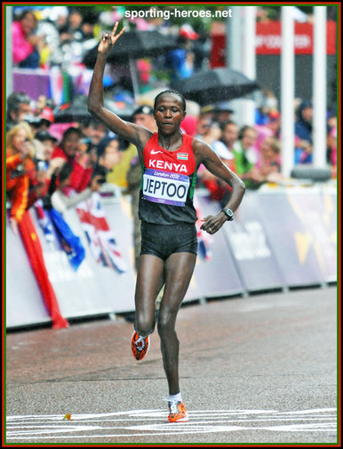 Priscah JEPTOO - Kenya - Marathon silver medal at 2012 Olympic Games.