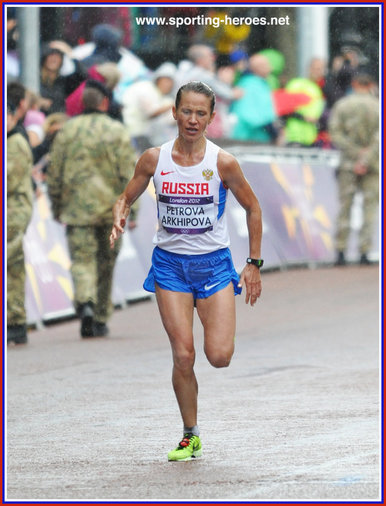 Tatyana Petrova - Russia - Bronze medal at 2012 Olympic Games marathon.
