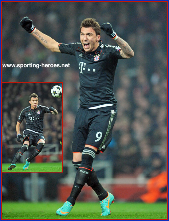Sticker 131-Mario Mandzukic PANINI FC Bayern Munich 2012//13