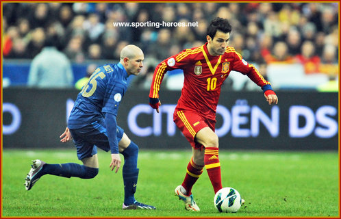 Cesc Fabregas - Spain - 2014 World Cup Qualifying Matches.  FIFA Copa del Mundo.