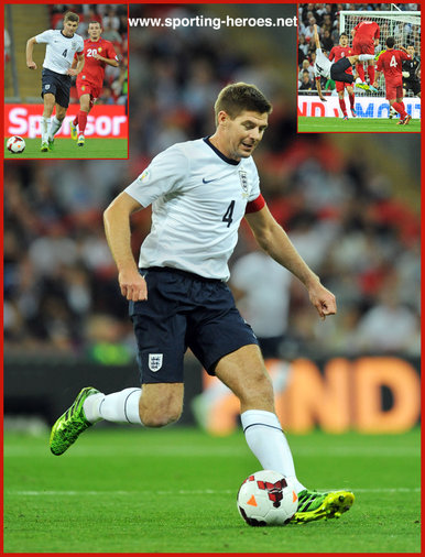 Steven Gerrard - England - 2014 World Cup Qualifying Matches.