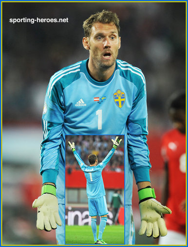 Andreas Isaksson - Sweden - 2014 World Cup Qualifying matches for Sweden.