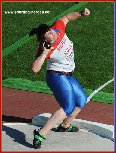Irina TARASOVA - Russia - 2012: European silver medal in shot put.