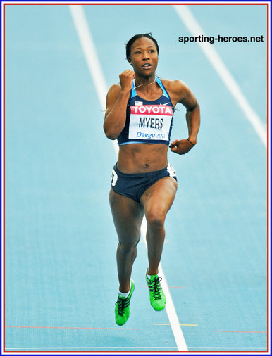 Marshevet MYERS - U.S.A. - 2011 8th in 100m at World Athletics Championships.