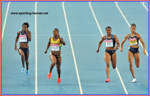 Shalonda  SOLOMON - U.S.A. - 4th place at 2011 World Athletics Championships in 200m.